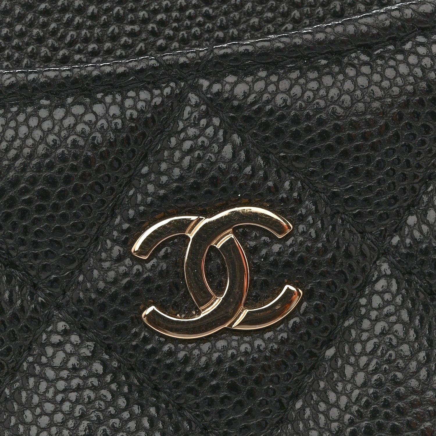 Chanel Caviar Quilted CC Zip Around Card Holder Black 8 of 9
