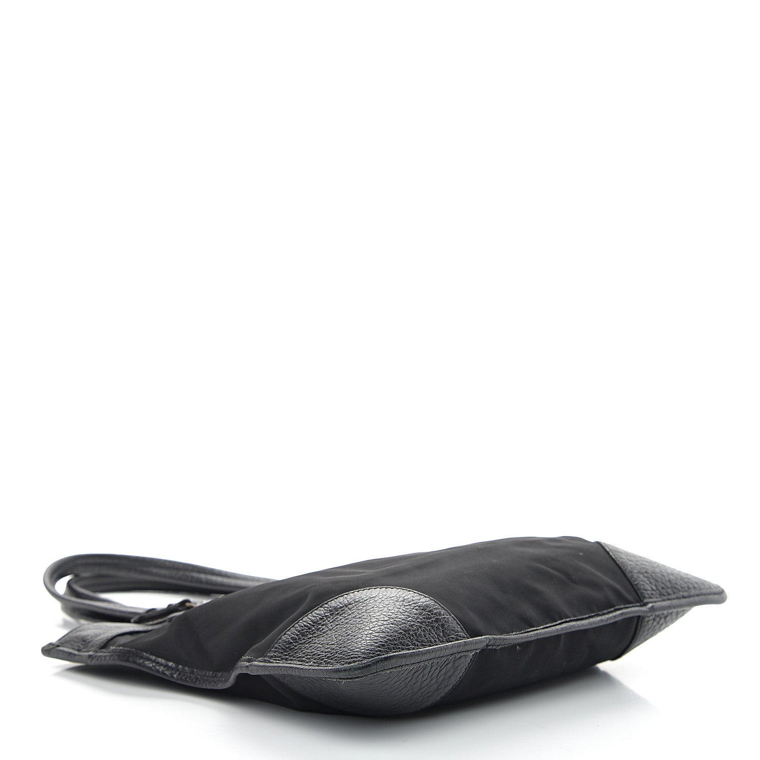 Prada Tessuto Nylon Cervo Deerskin Tote Black 3 of 11