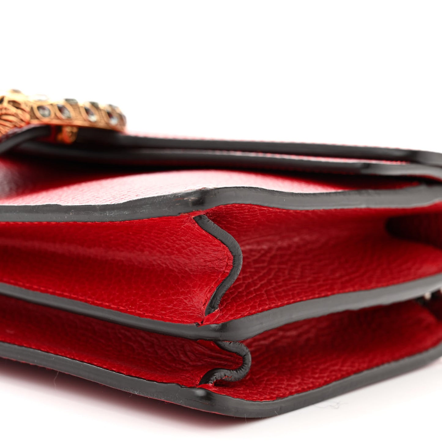 Dollar Calfskin Swarovski Crystal Small Dionysus Shoulder Bag Hibiscus Red