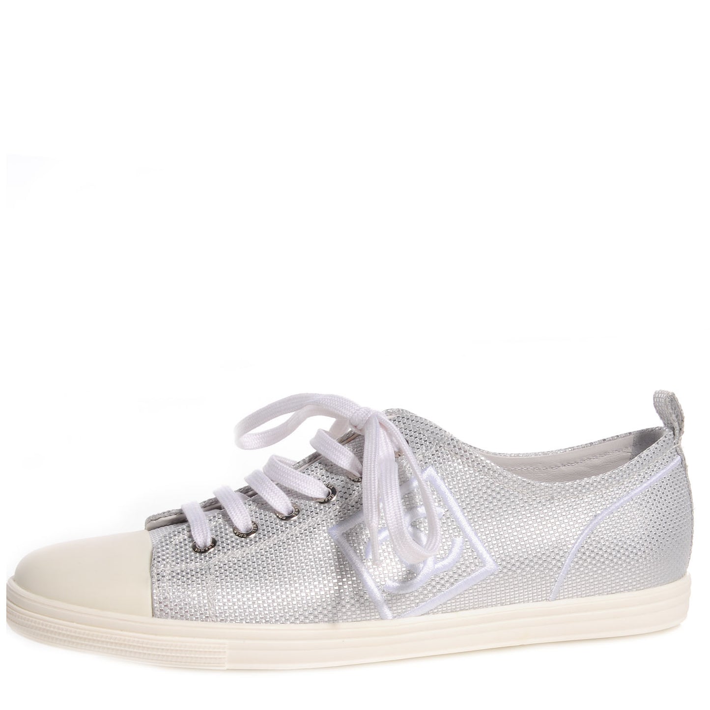 Canvas CC Tennis Shoes 38.5 Metallic Silver