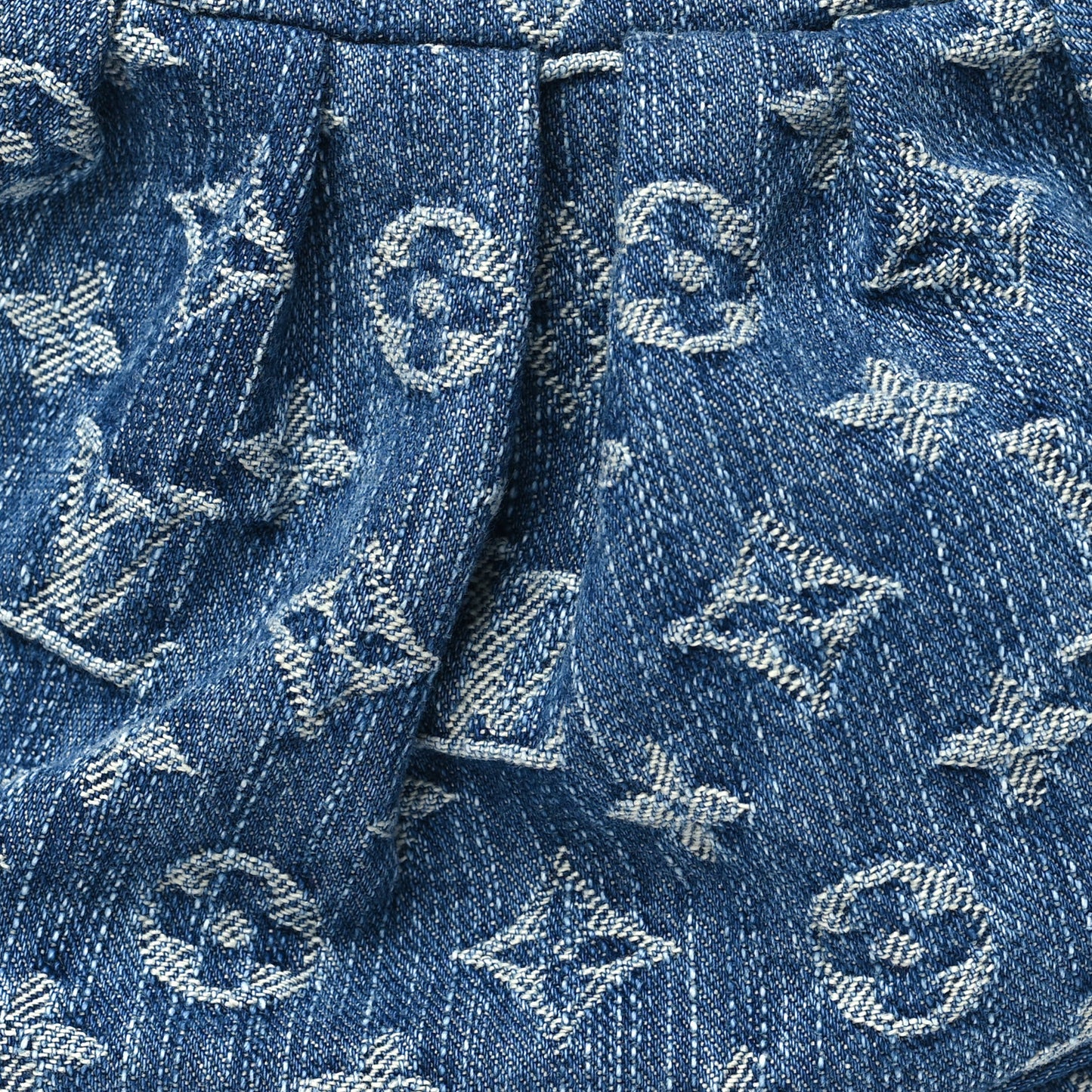 Monogram Denim Pochette Valley Blue