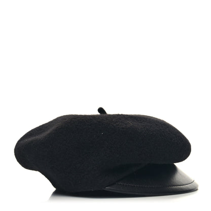 Christian Dior Wool Arty Beret Cap 57 Black 6 of 8