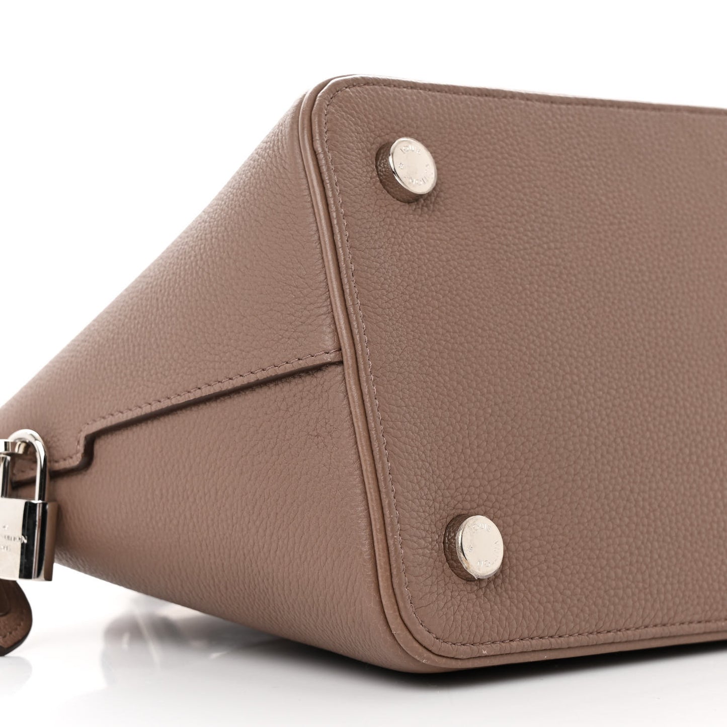 Veau Bougie Triangle PM Taupe Violet