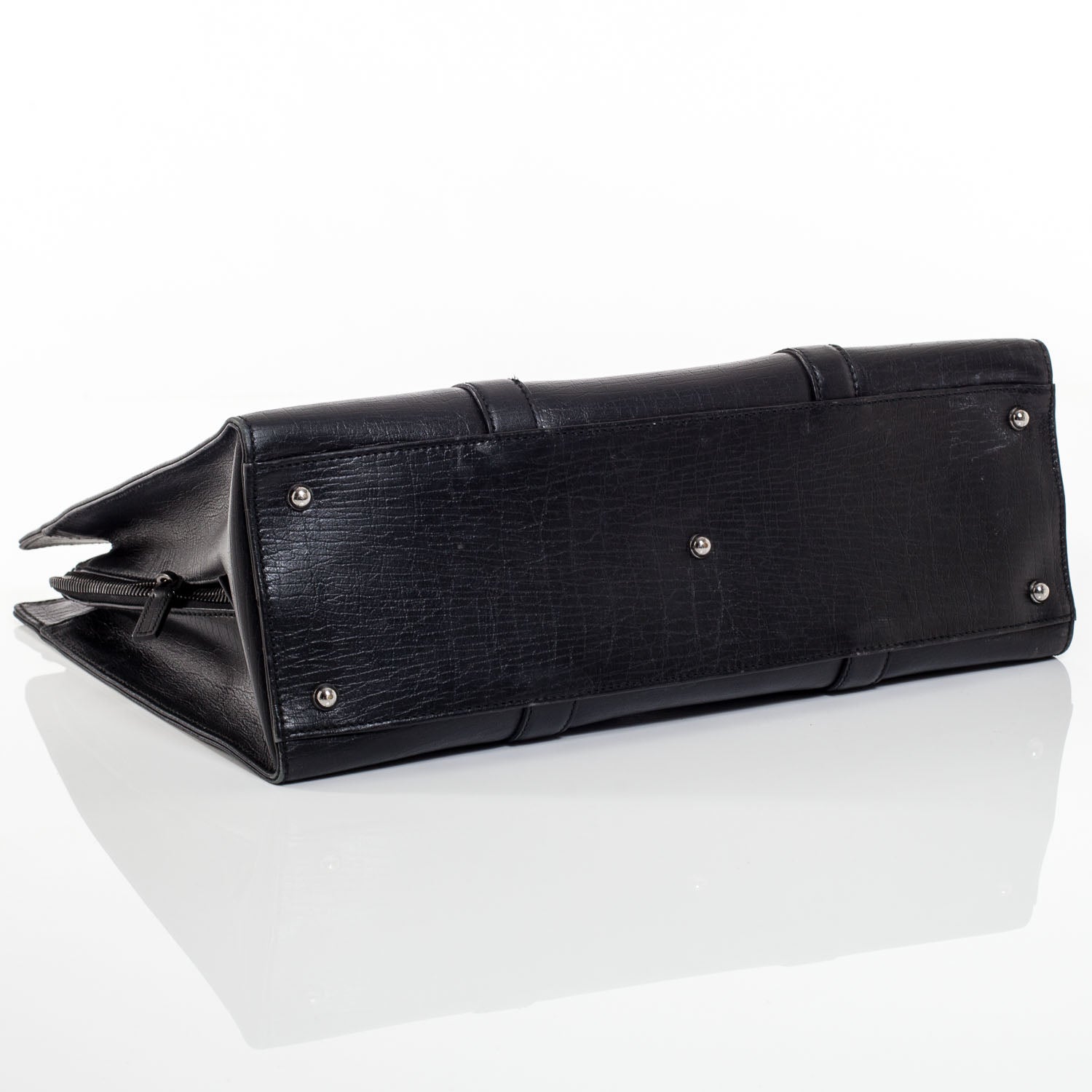 Gucci Leather Briefcase Laptop Work Bag Black 6 of 10