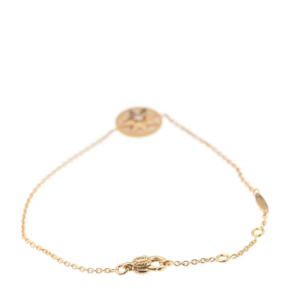 Christian Dior 18K Yellow Gold Diamond Mother of Pearl Rose Des Vents Bracelet 3 of 7