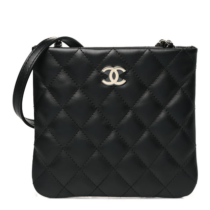 Chanel Lambskin Quilted Uniform Crossbody Bag Black 1 of 11