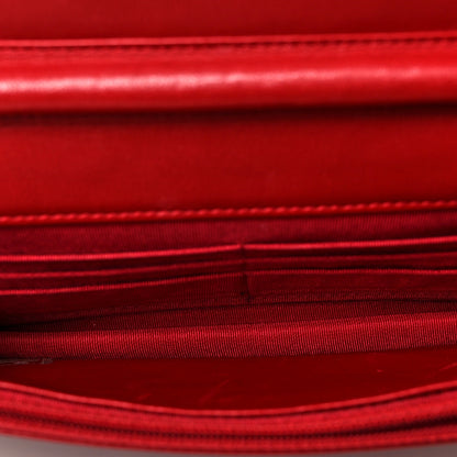 Chanel Patent Quilted Wallet On Chain WOC Red 5 of 13