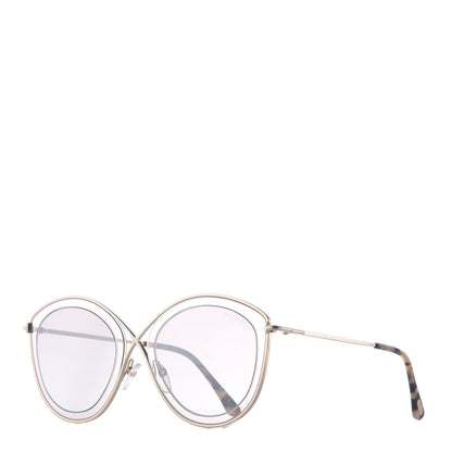 Tom Ford Sascha 02 Round Sunglasses TF604 Gold Tortoise 1 of 8
