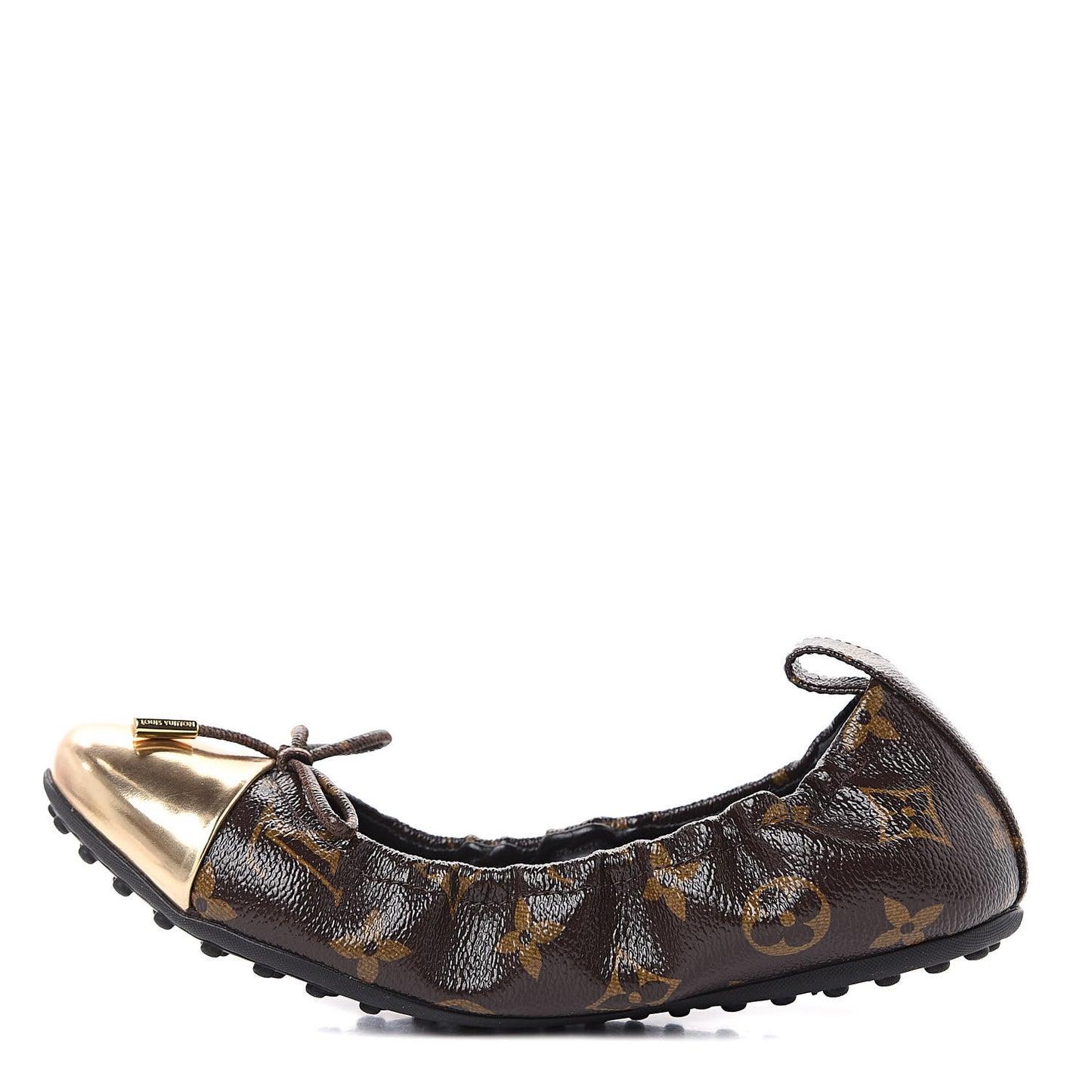 Monogram Flirty Ballet Flats 37 Gold