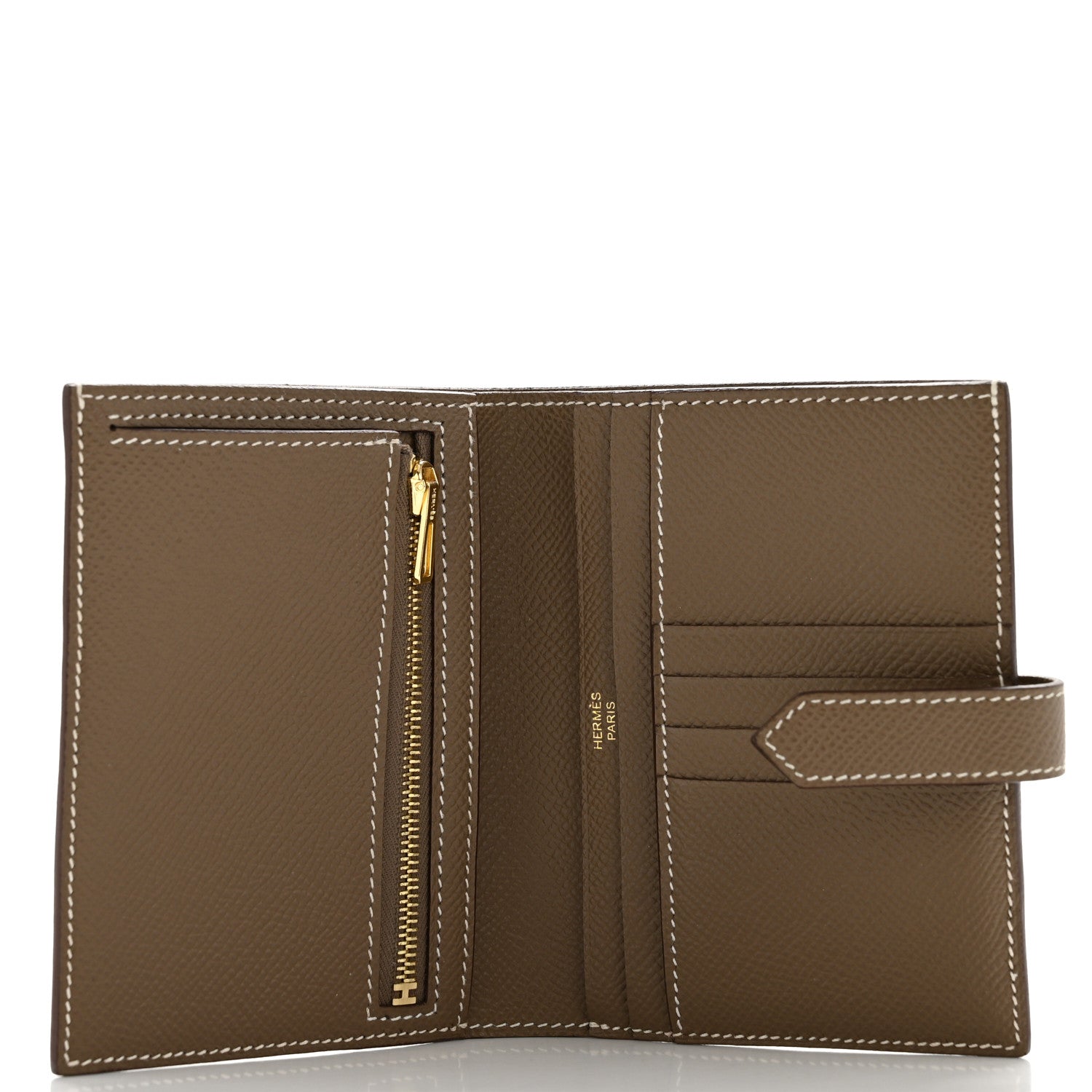 Hermes Epsom Bearn Compact Wallet Etoupe 5 of 9