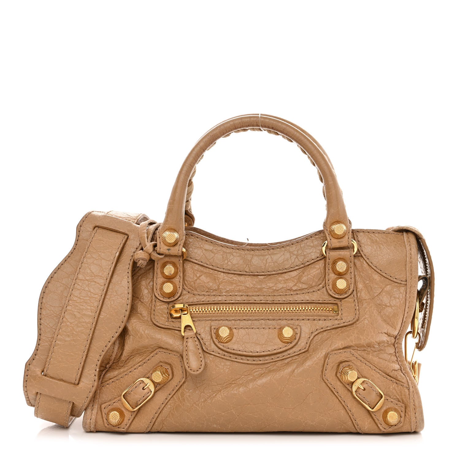 Balenciaga Agneau Giant 12 Gold Hardware Mini City Beige Nougatine 1 of 12