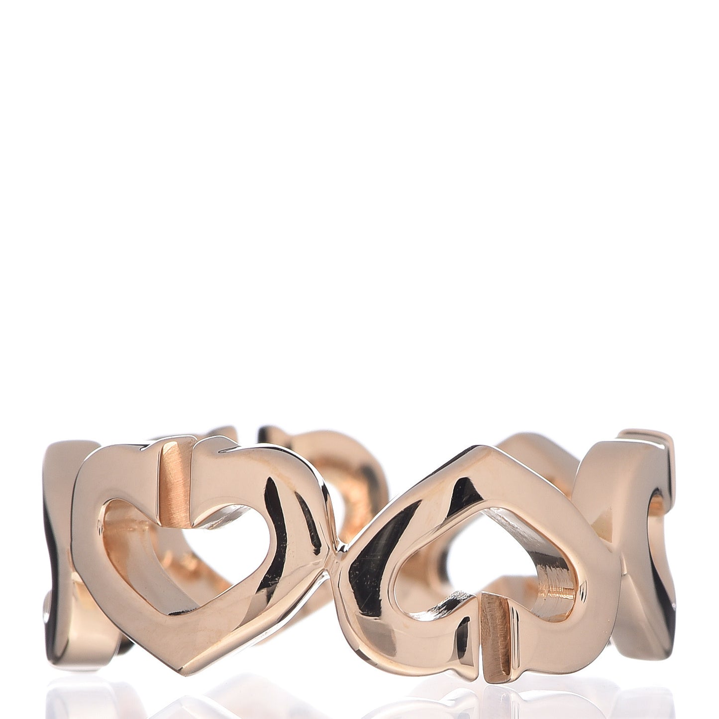 18K Pink Gold Hearts and Symbols Ring 48 4.5