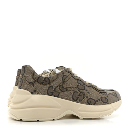 Gucci Maxi GG Supreme Monogram Gucci 100 Mens Rhyton Sneakers 9 Beige Ebony 5 of 10