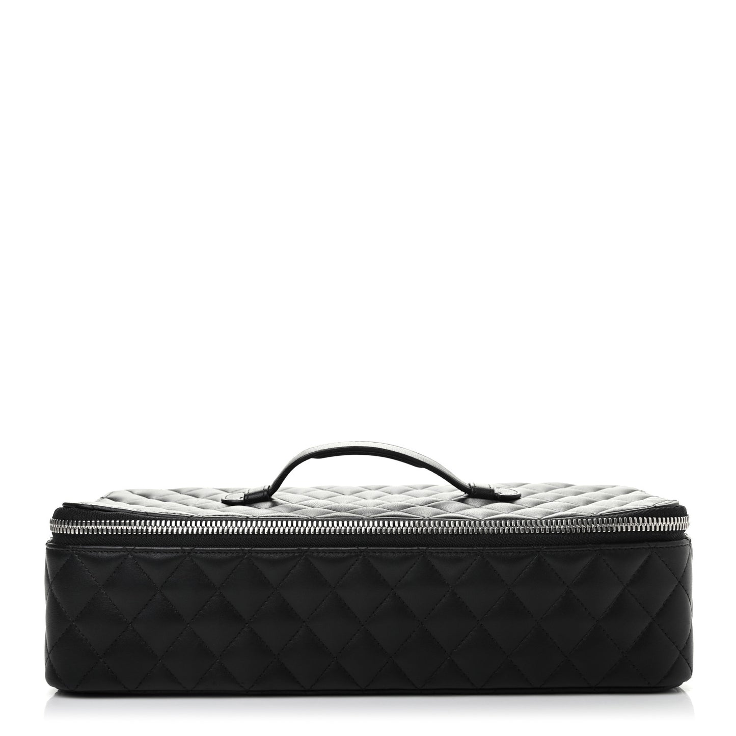 Lambskin Quilted Large Jewelry Case Black