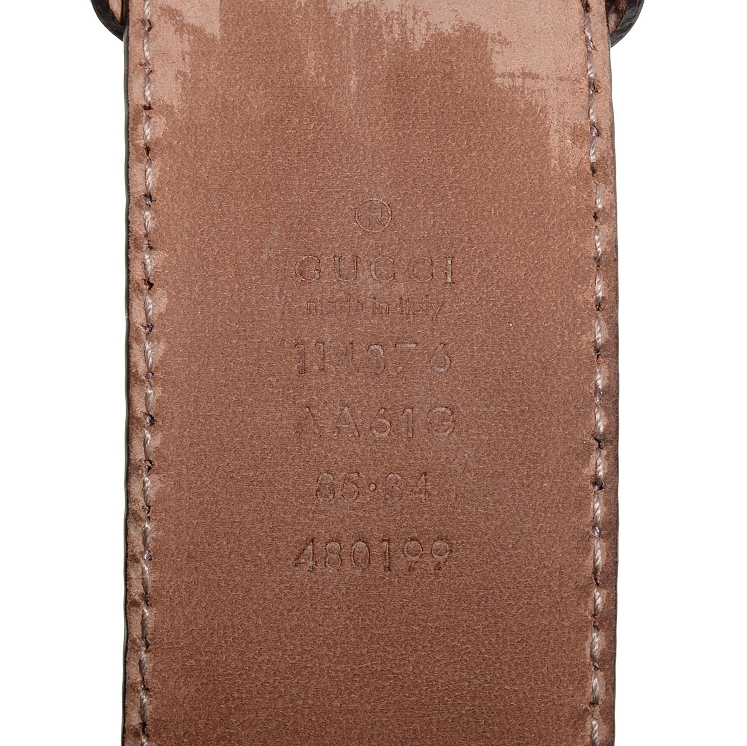 Gucci Guccissima Interlocking G Belt 85 34 Antique Rose 3 of 6