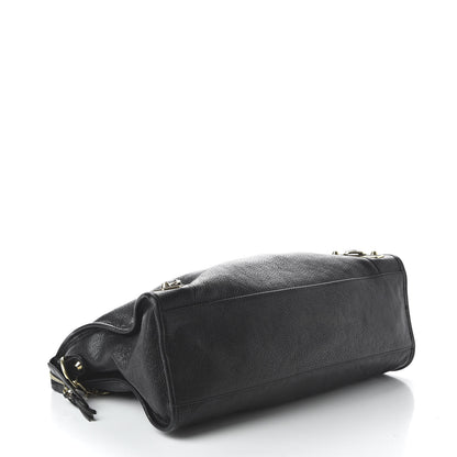 Balenciaga Chevre Gold Metallic Edge Hardware City Black 4 of 12