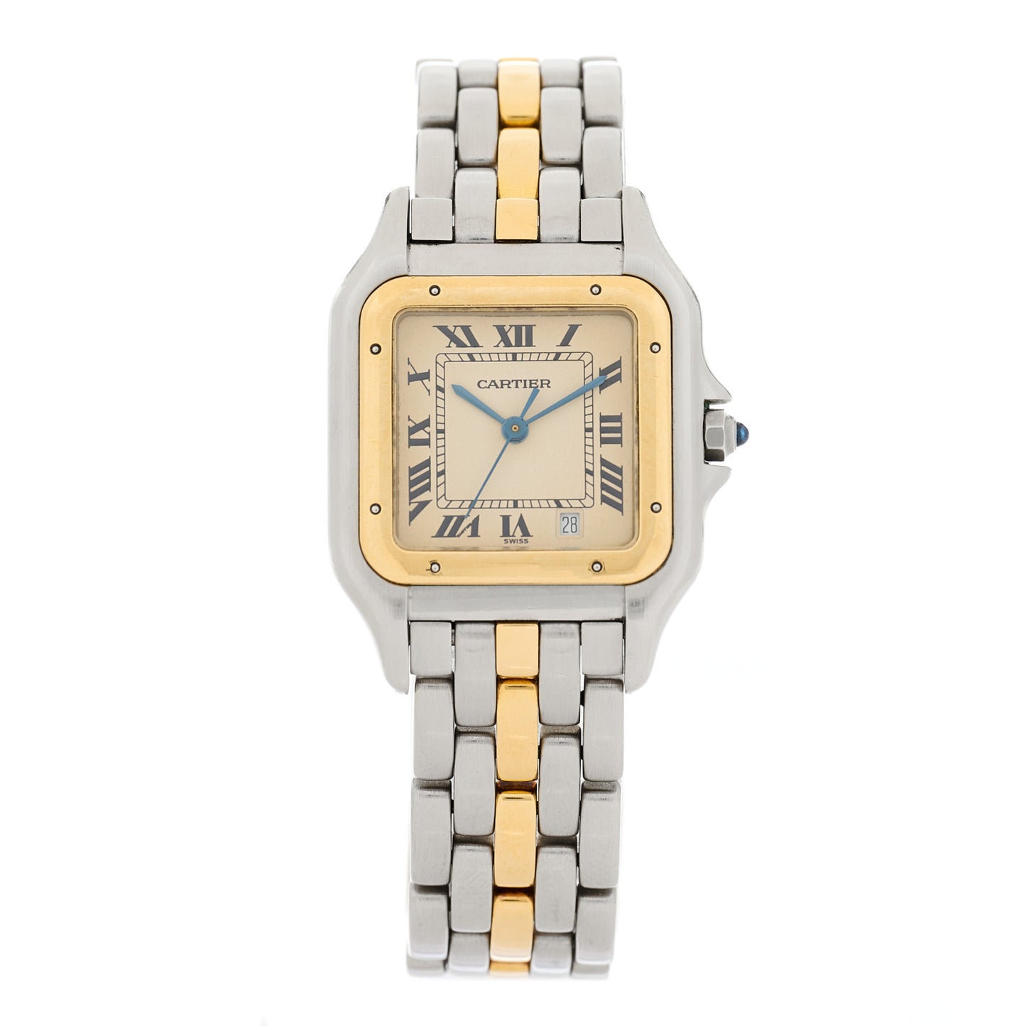 Stainless Steel 18K Yellow Gold 27mm Panthere Quartz Watch