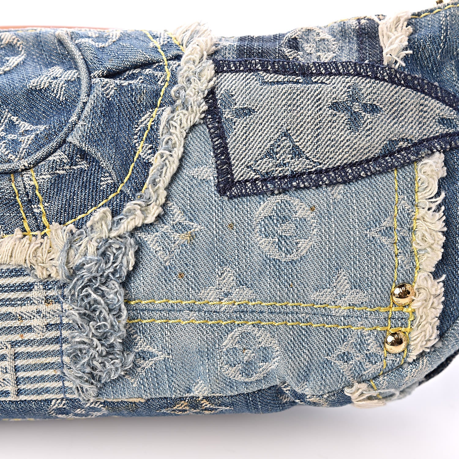Louis Vuitton Denim Patchwork Pouchy Blue 13 of 14
