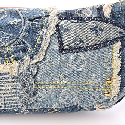 Louis Vuitton Denim Patchwork Pouchy Blue 13 of 14