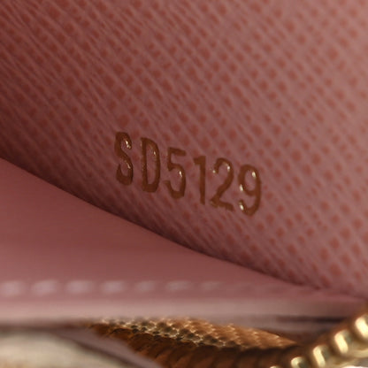 Louis Vuitton Damier Azur Clemence Wallet Rose Ballerine 6 of 8