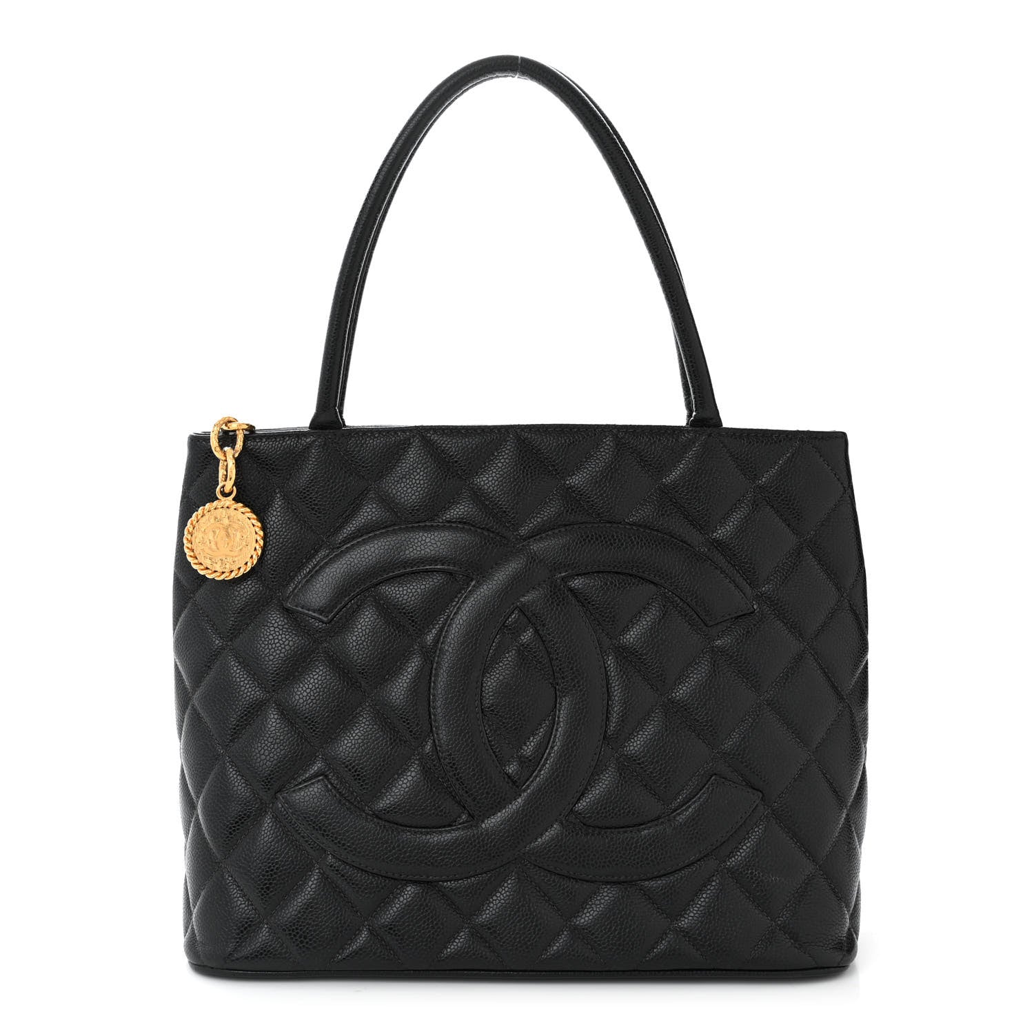 Chanel Caviar Quilted Medallion Tote Black 1 of 10