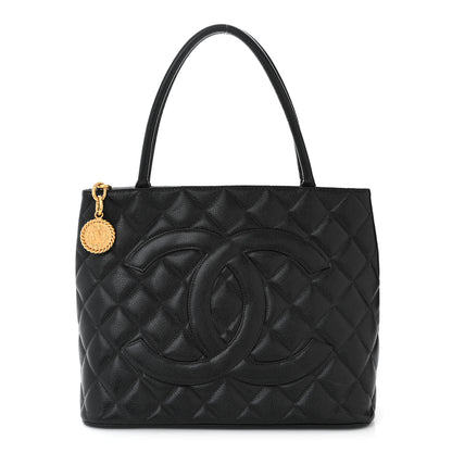 Chanel Caviar Quilted Medallion Tote Black 1 of 10