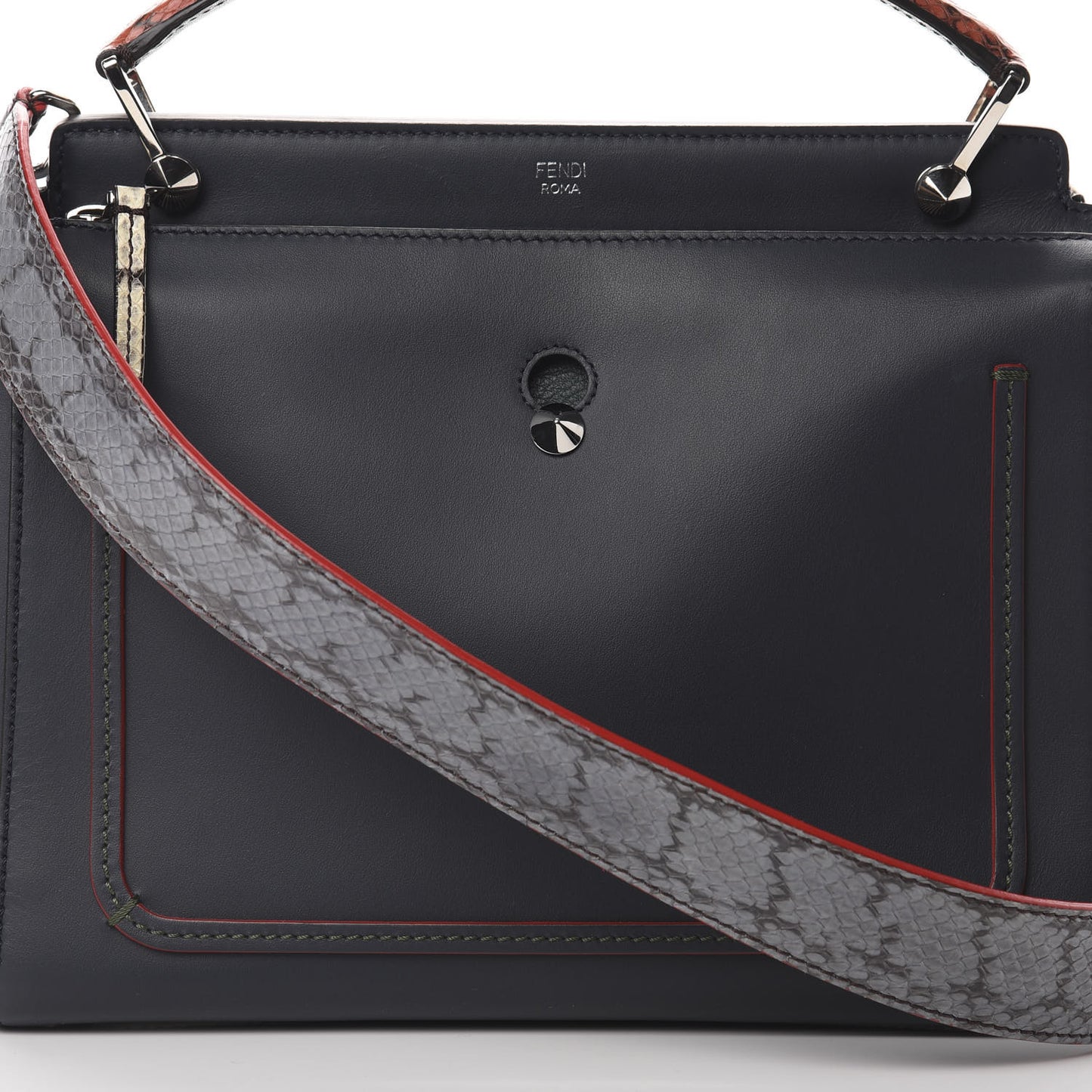 Vitello Baltico Dolce Elaphe DotCom Satchel Lavagna Ortensia Multicolor