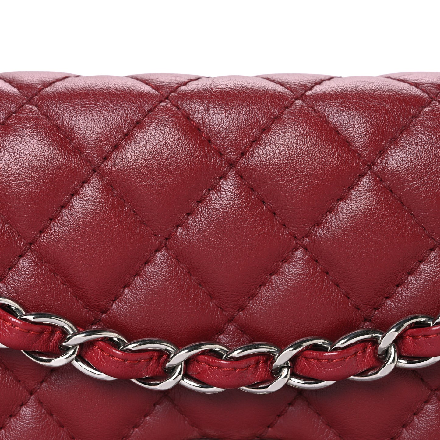 Calfskin Quilted In the Business Flap Bag Red