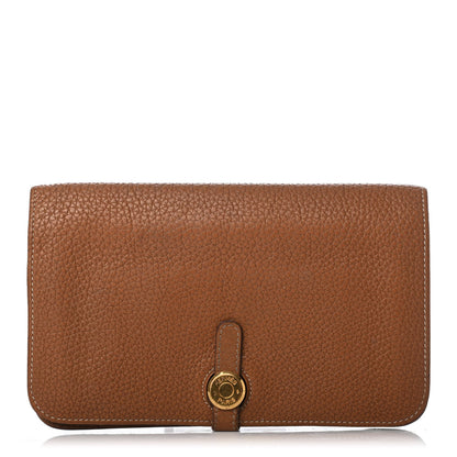 Hermes Togo Dogon Duo Wallet Gold 1 of 10