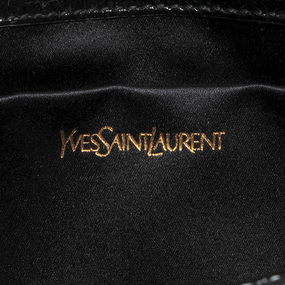Saint Laurent Textured Patent Monogram Large Belle De Jour Clutch Black 5 of 7
