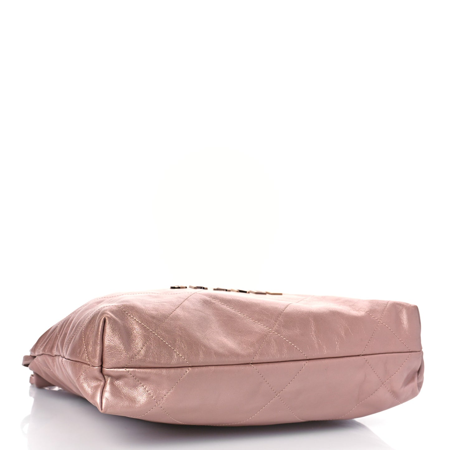 Metallic Calfskin Quilted Small Chanel 22 Pink