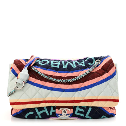 Chanel Fabric Quilted Printed XXL Flap Multicolor 1 of 10