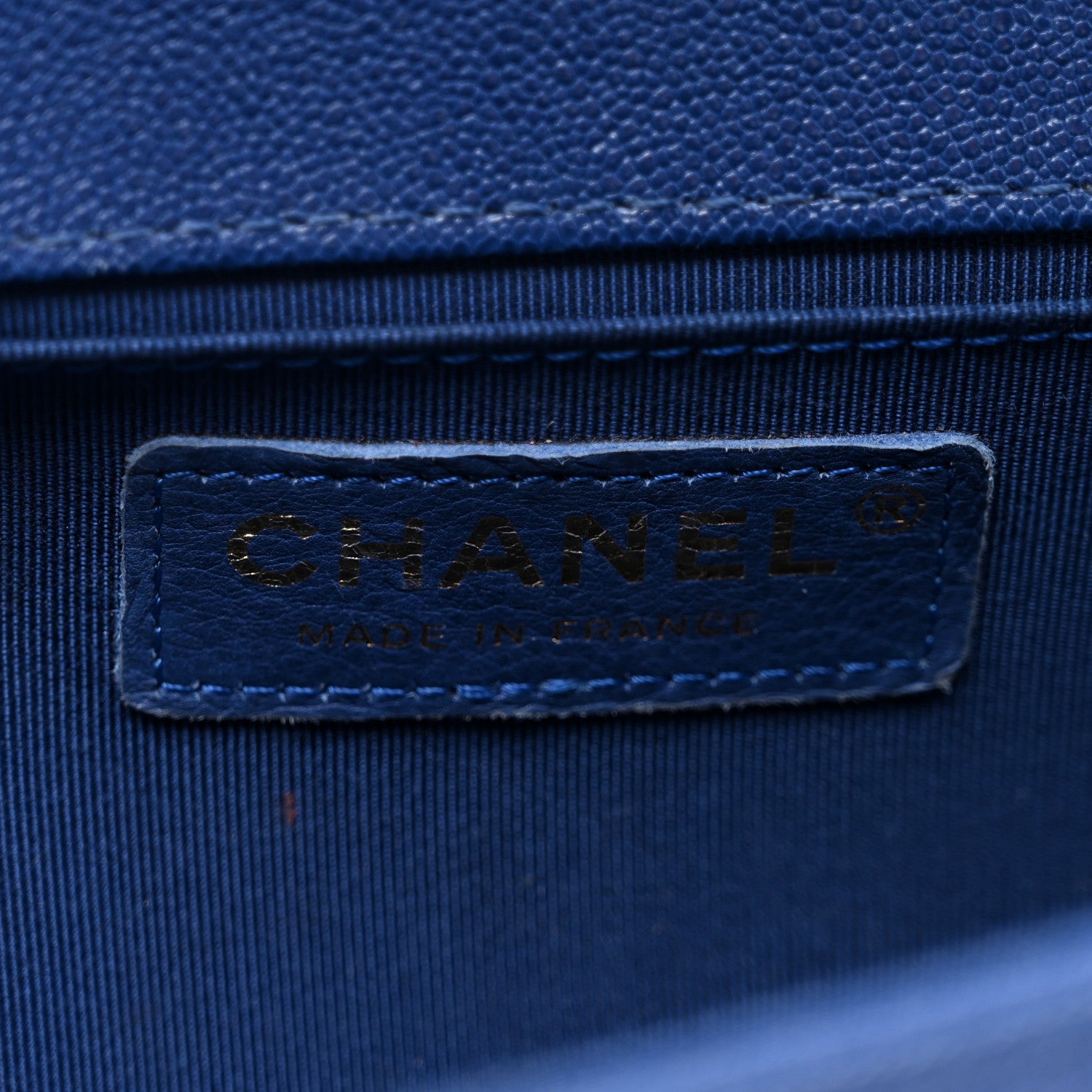 Chanel Caviar Quilted Medium Boy Flap Blue 6 of 10