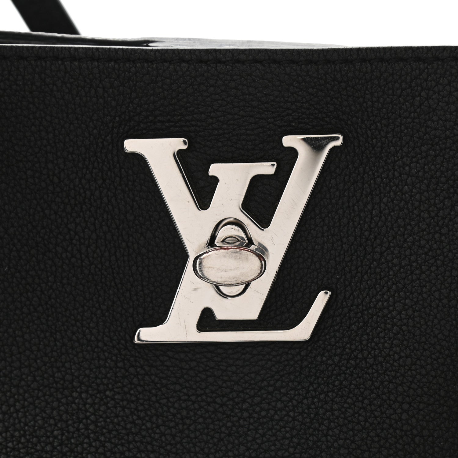Louis Vuitton Calfskin Lockme Go Tote Black 10 of 10