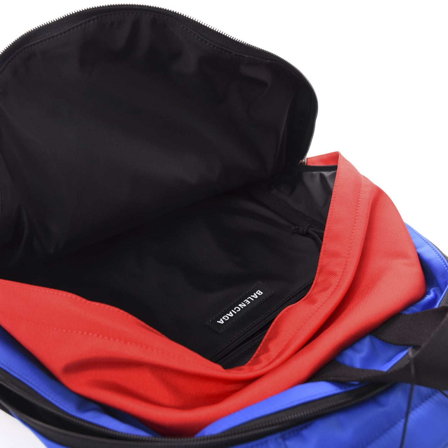 Nylon Logo Embroidered Double Pack Backpack Red Blue
