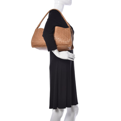 Bottega Veneta Nappa Intrecciato Shoulder Bag Camel 2 of 9