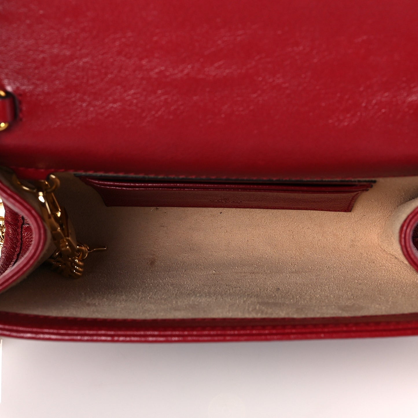 Textured Calfskin Web Mini Rajah Slim Flap Shoulder Bag Romantic Cherry