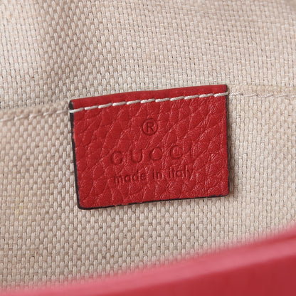 Gucci Pebbled Calfskin Small Soho Disco Bag Tabasco Red 6 of 8