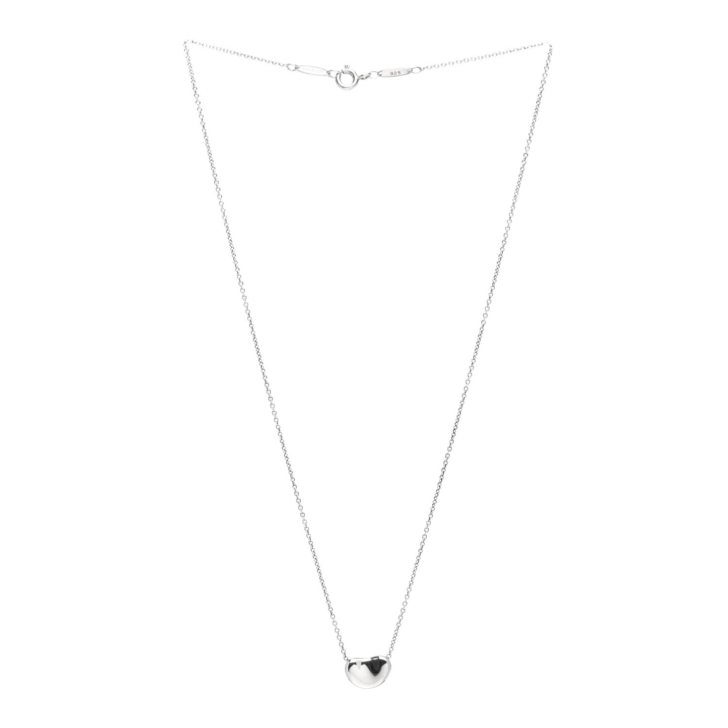 Sterling Silver 9mm Elsa Peretti Bean Pendant Necklace