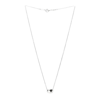 Tiffany Sterling Silver 9mm Elsa Peretti Bean Pendant Necklace 3 of 4