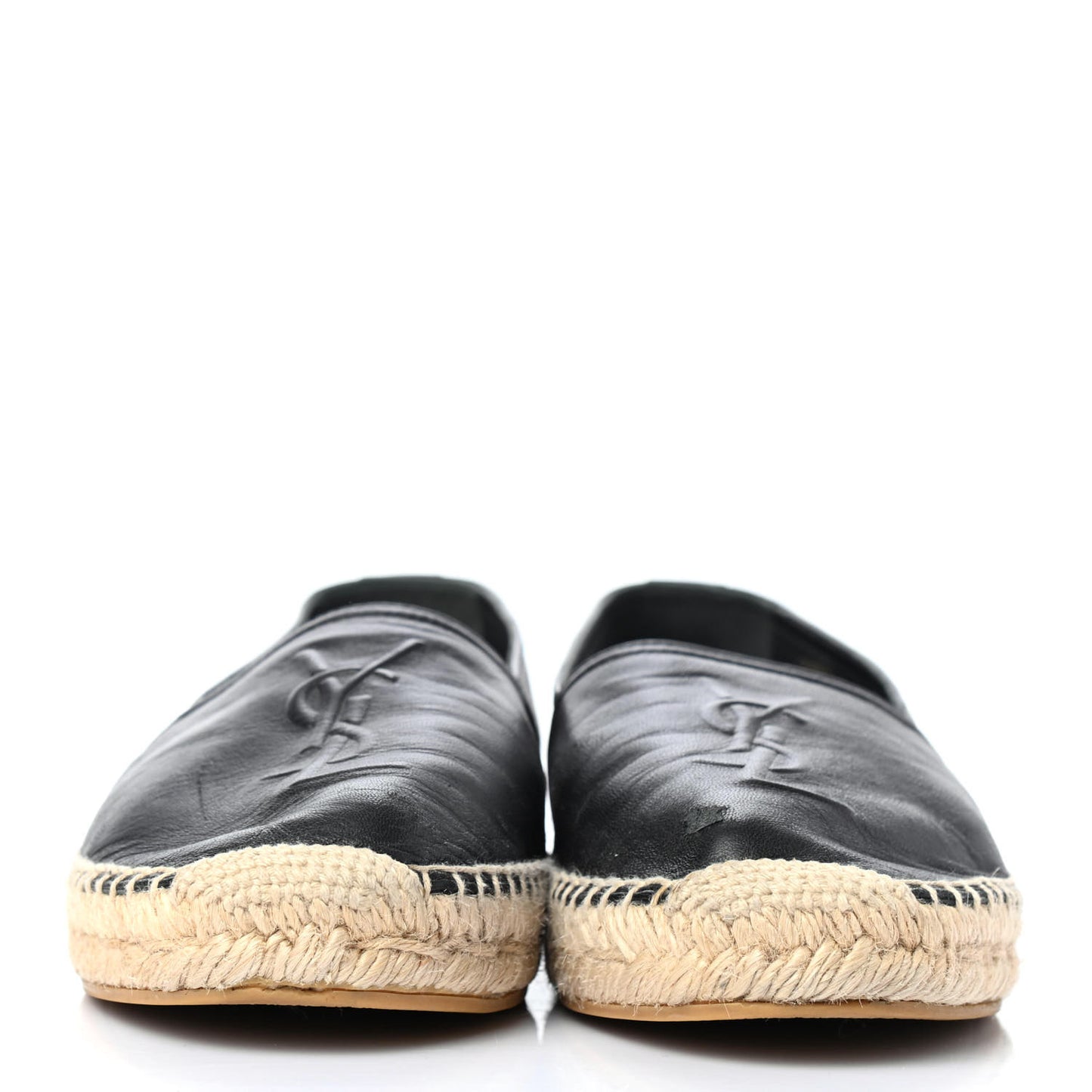 Lambskin Monogram Espadrilles 40 Black