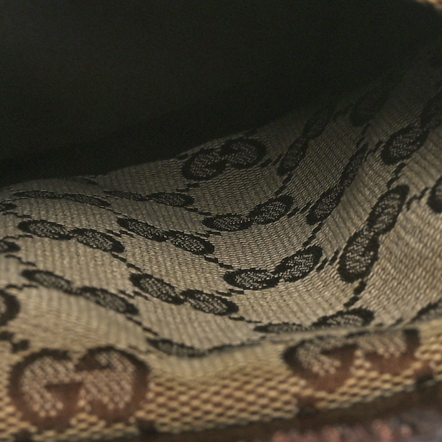 GG Monogram Double Pocket Belt Bag Dark Brown