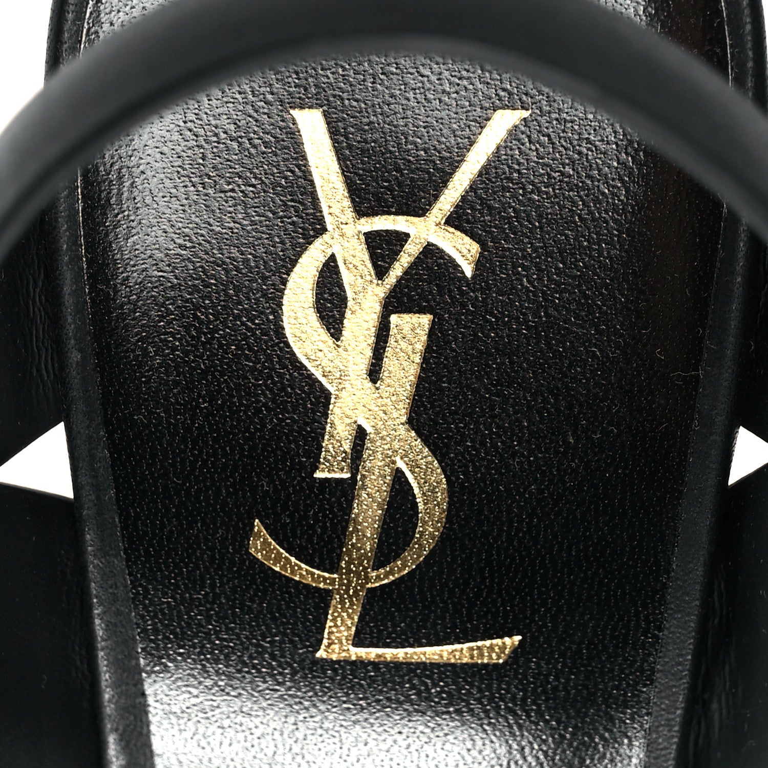 Saint Laurent Calfskin Tribute 105 Platform Sandals 38.5 Black