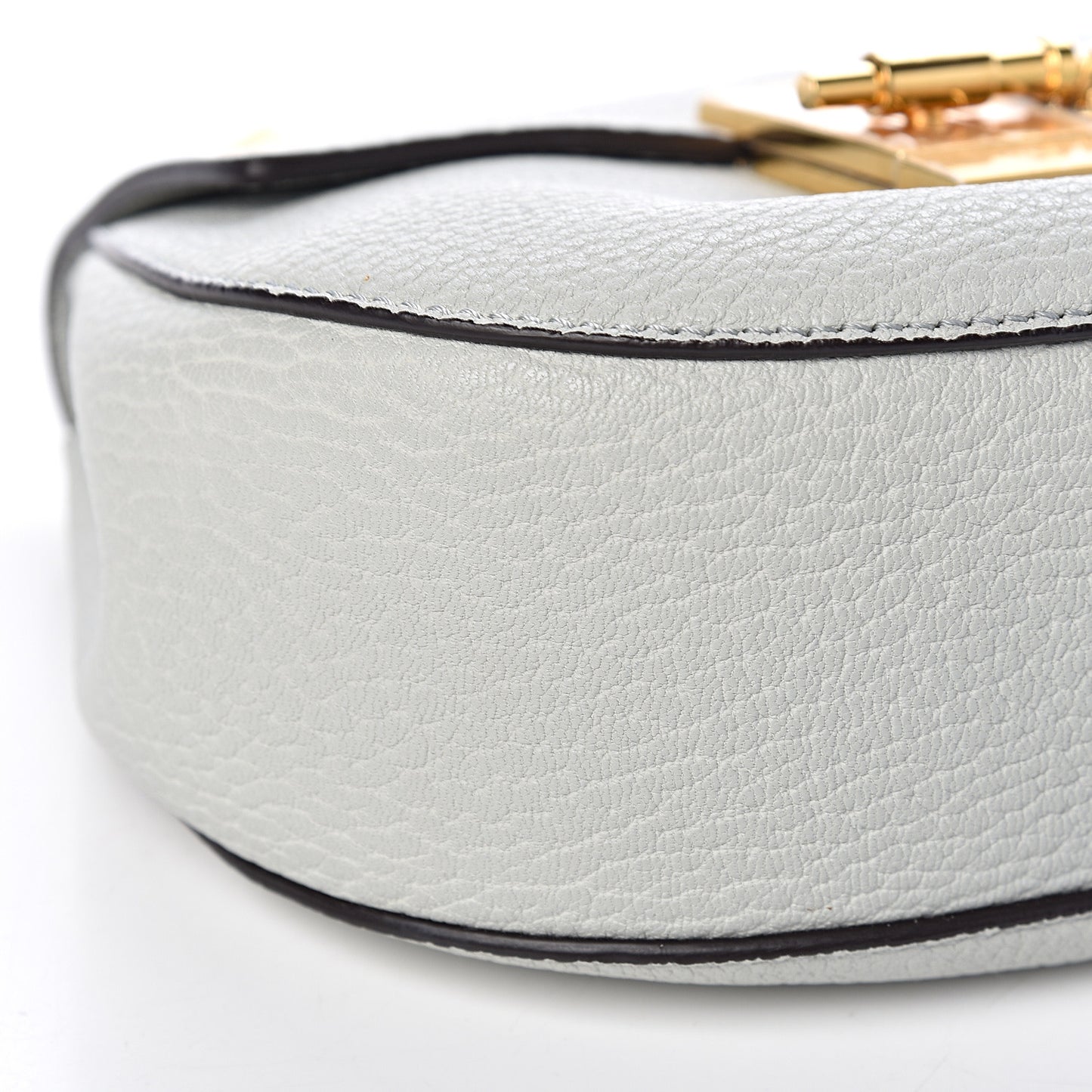 Grained Lambskin Drew Shoulder Bag Airy Grey