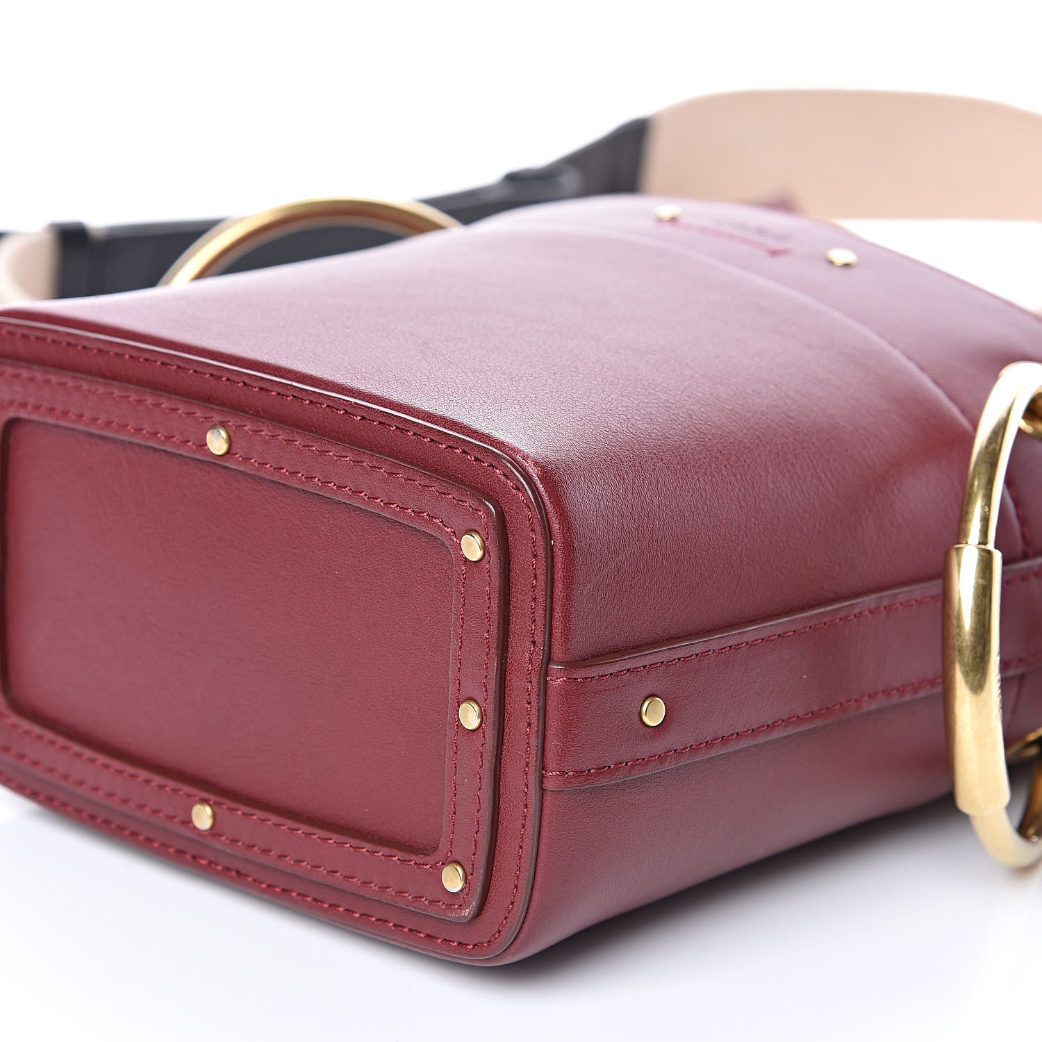 Chloe Smooth Calfskin Mini Roy Bucket Bag Plum Purple 9 of 12