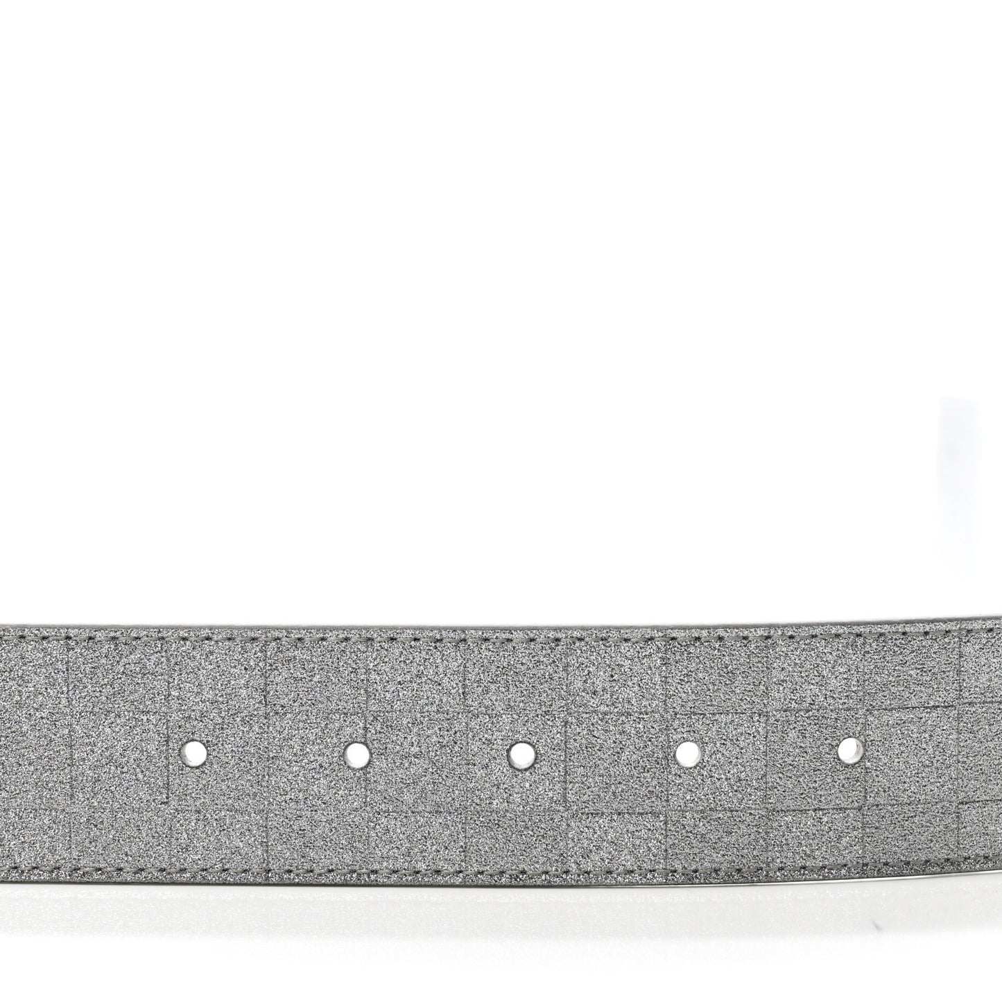 Damier Glitter Calfskin 40mm LV Pyramide Belt 100 44 Silver