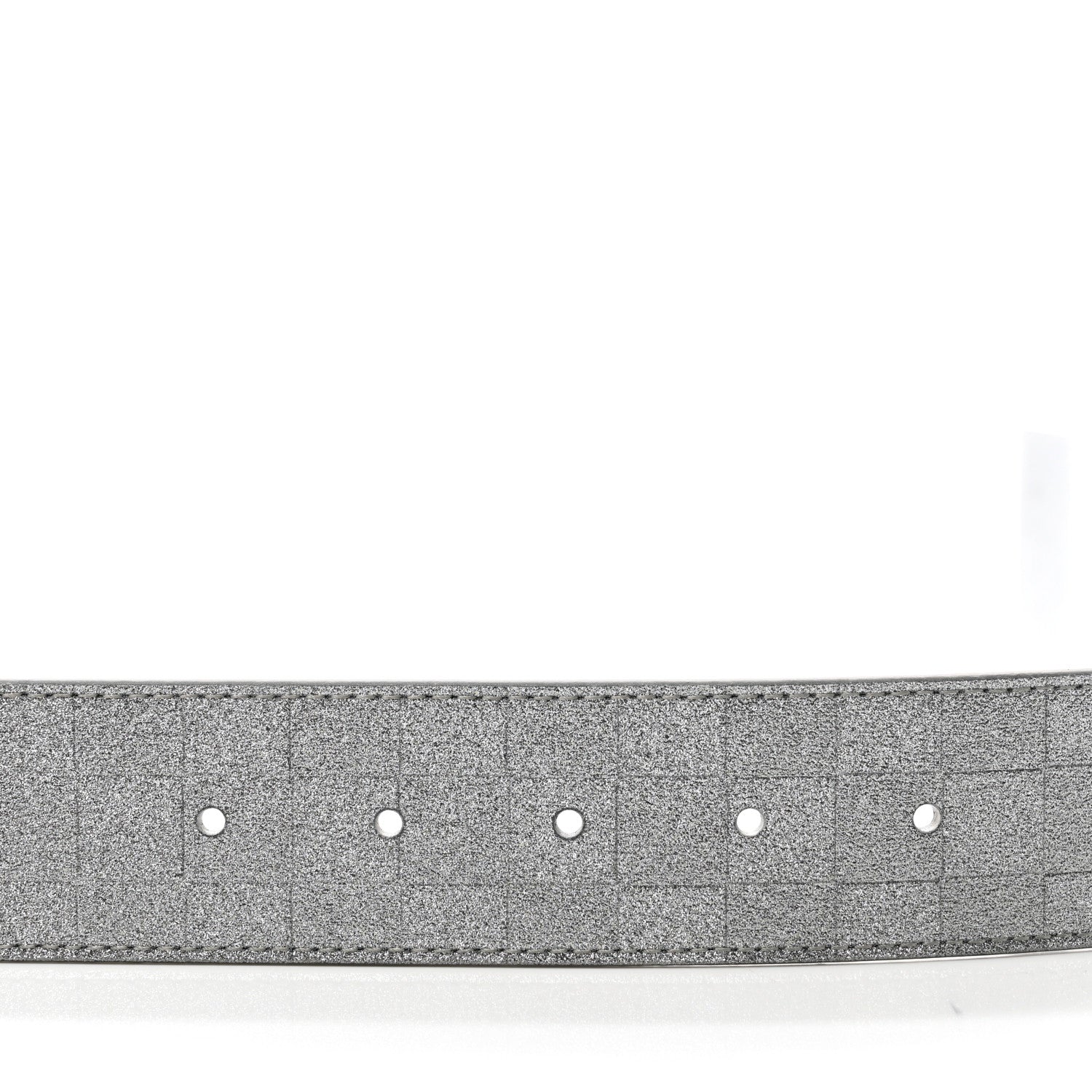 Louis Vuitton Damier Glitter Calfskin 40mm LV Pyramide Belt 100 44 Silver 4 of 6