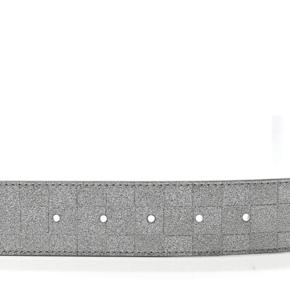 Louis Vuitton Damier Glitter Calfskin 40mm LV Pyramide Belt 100 44 Silver 4 of 6