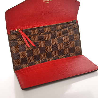 Louis Vuitton Damier Ebene Josephine Wallet Red 5 of 9