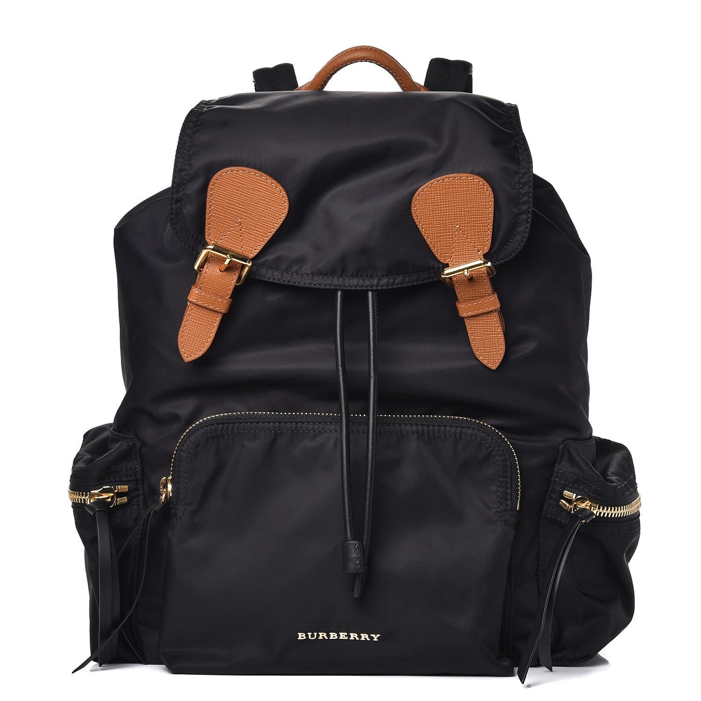 Nylon Large Rucksack Backpack Black